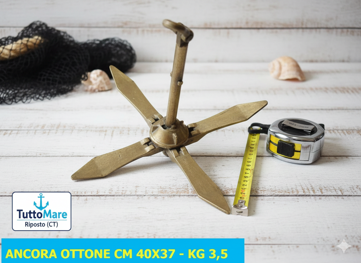 Ancora ad Ombrello in Vero Ottone - Fonderia Roma (3,5 kg)