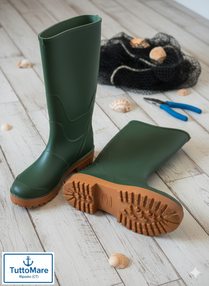 Stivali da Lavoro Impermeabili in PVC – Green Edition (Made in Italy)