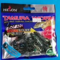 Tamura worms vermi esche silicone pesca spinning lago fiume mare confezione 5pz