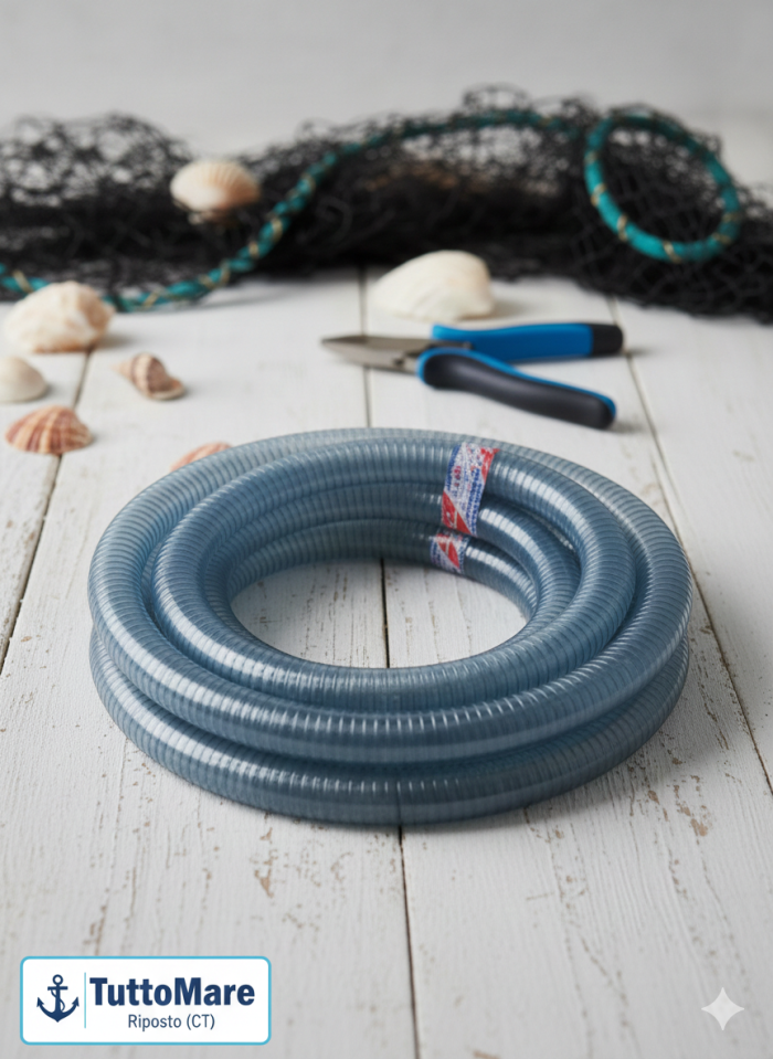 Tubo Spiralato in PVC Trasparente con Spirale in Acciaio