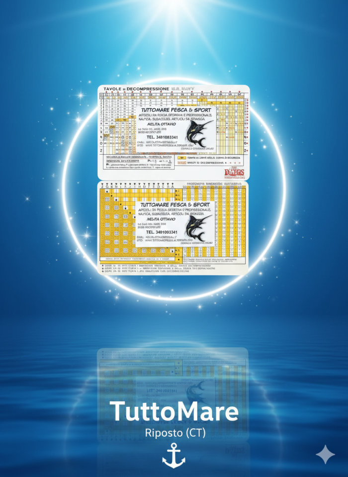 Tabella di Decompressione Subacquea Tigullio in PVC