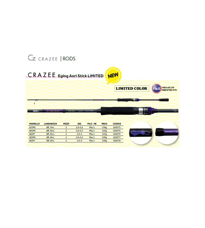 Canna CRAZEE AORI SHAFT 862ML Eging Limited Edition