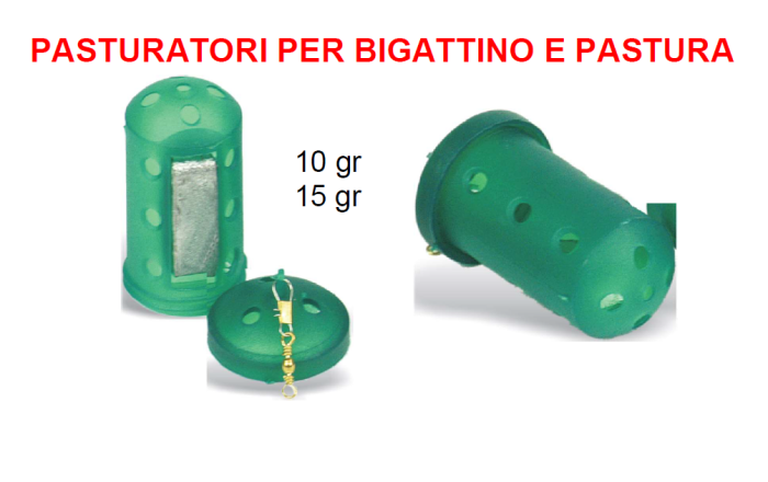 Pasturatori a cilindro per bigattino e pastura piombati